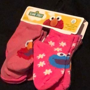 Elmo and friends pink socks